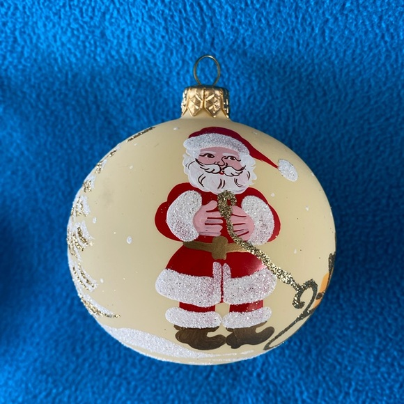 Bombelki Glass Santa Ornament Poland 3” - Picture 1 of 10